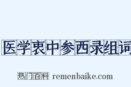 医学衷中参西录组词是什么意思的图片